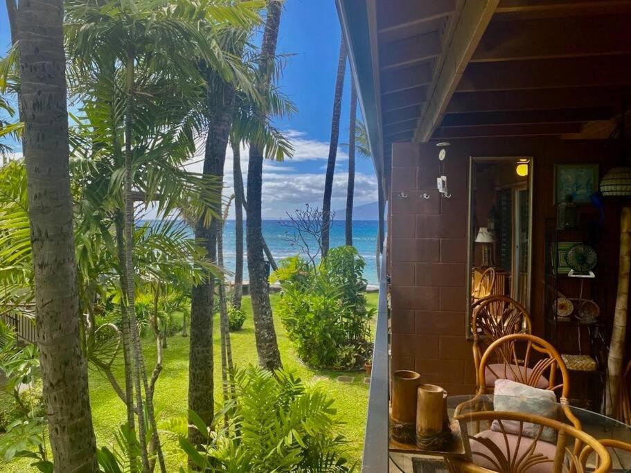 Oceanfront With Aircon-Hear The Waves-Amazing Views-Wifi Daire Lahaina Dış mekan fotoğraf