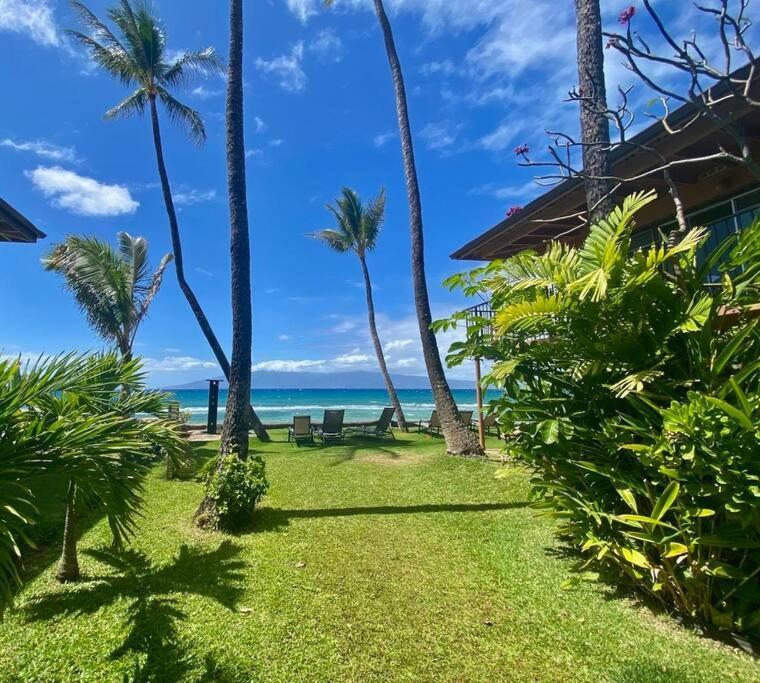 Oceanfront With Aircon-Hear The Waves-Amazing Views-Wifi Daire Lahaina Dış mekan fotoğraf