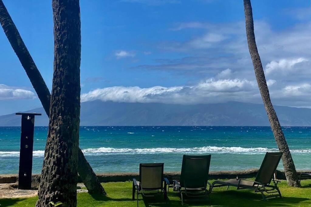 Oceanfront With Aircon-Hear The Waves-Amazing Views-Wifi Daire Lahaina Dış mekan fotoğraf