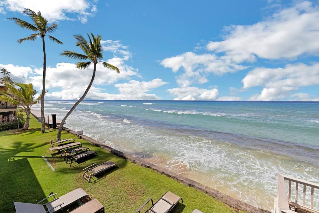 Oceanfront With Aircon-Hear The Waves-Amazing Views-Wifi Daire Lahaina Dış mekan fotoğraf